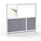Luxor Workflow Modular Wall Room Divider System - Silver Frame - 53" x 48" Starter Wall with Whiteboard MW-5348-FWCG - alternate 6